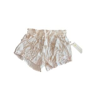 Ocean Drive Smocked Shorts Palm Leaf Print Tassel‎ Detail Casual Size L